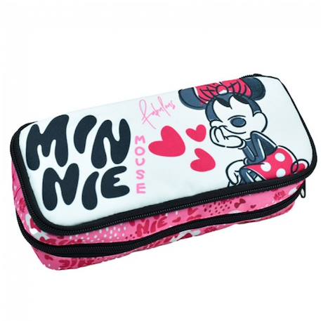 Garçon-Accessoires-Cartable, trousse-Trousse minnie fabulous 23 cm – 2 compartiments zip
