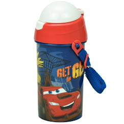 Puériculture-Gourde enfant cars flashmcqueen pvc 500 ml – sangle amovible cars