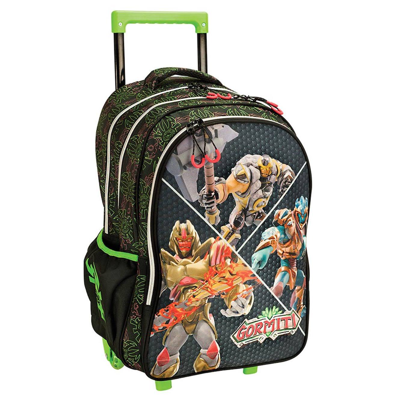 Sac À Dos Trolley Gormiti Polyester Imprimé Noir / Vert