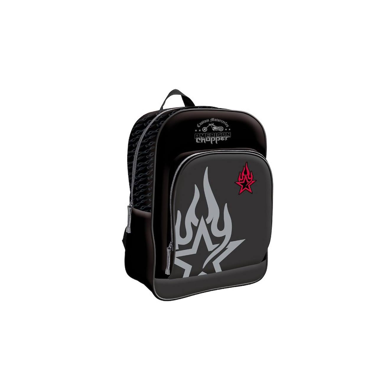 Sac À Dos Graphique 37 Cm American Chopper À Zip Noir / Gris / Anthracite / Noi