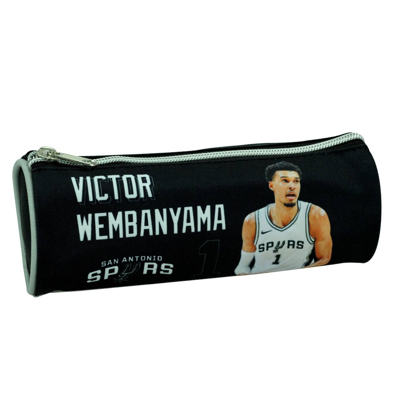 Trousse Ronde Tissu Imprim Victor Wembanyama Nba Basket Usa Noir Blanc Gris 13 €