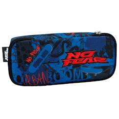-Trousse double textile motif skateboard