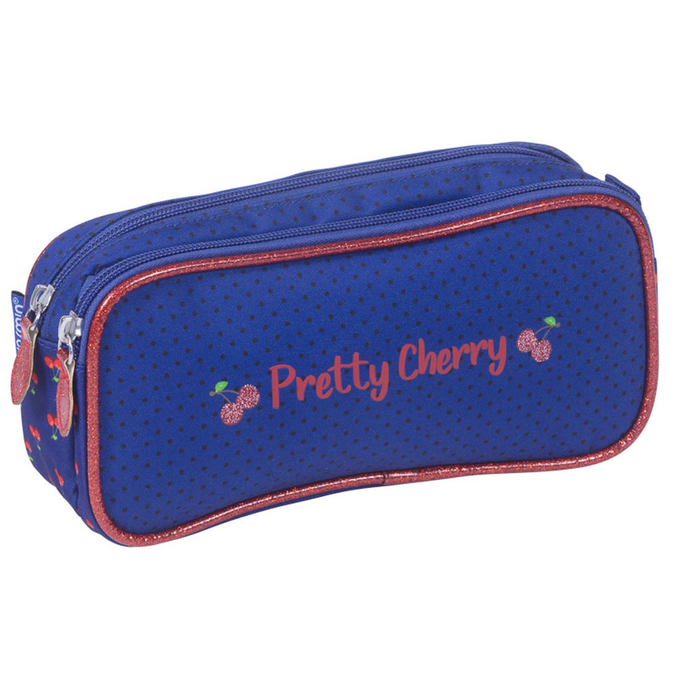 Trousse Teo Jasmin 2 Compartiments Rectangulaire 22 Cm - Road Trip Bleu