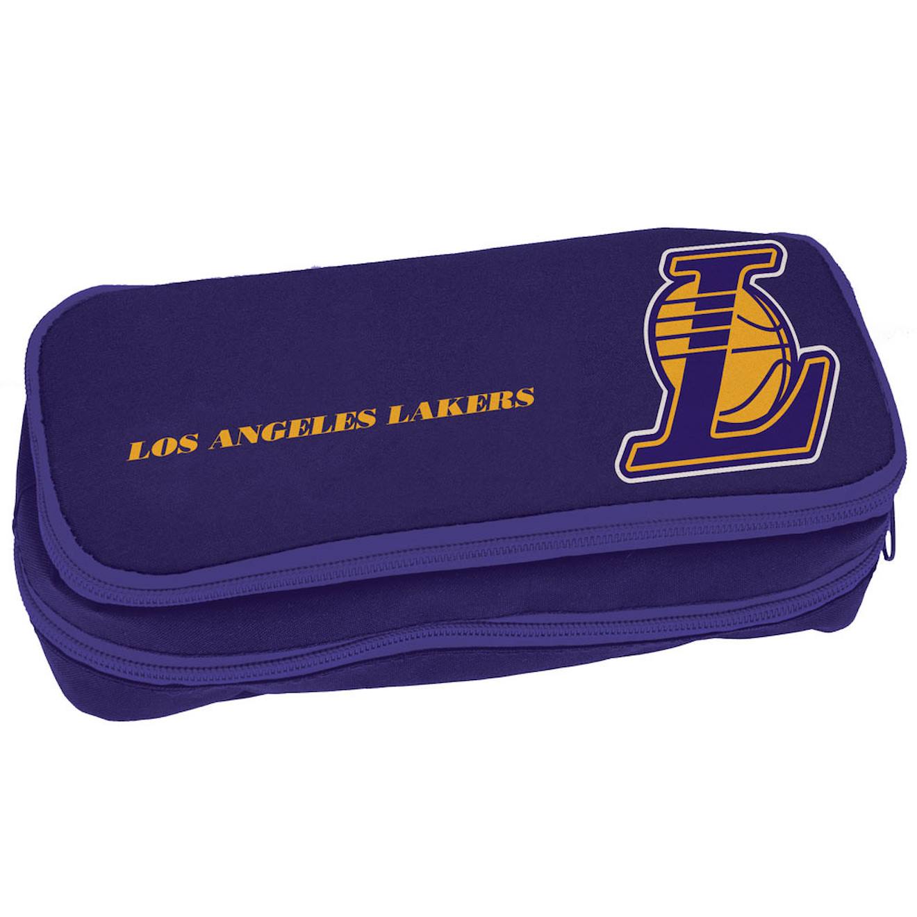 Trousse Tissu Double Zip Los Angeles Lakers Nba Basket Usa Bleu Violet Gris 15 €