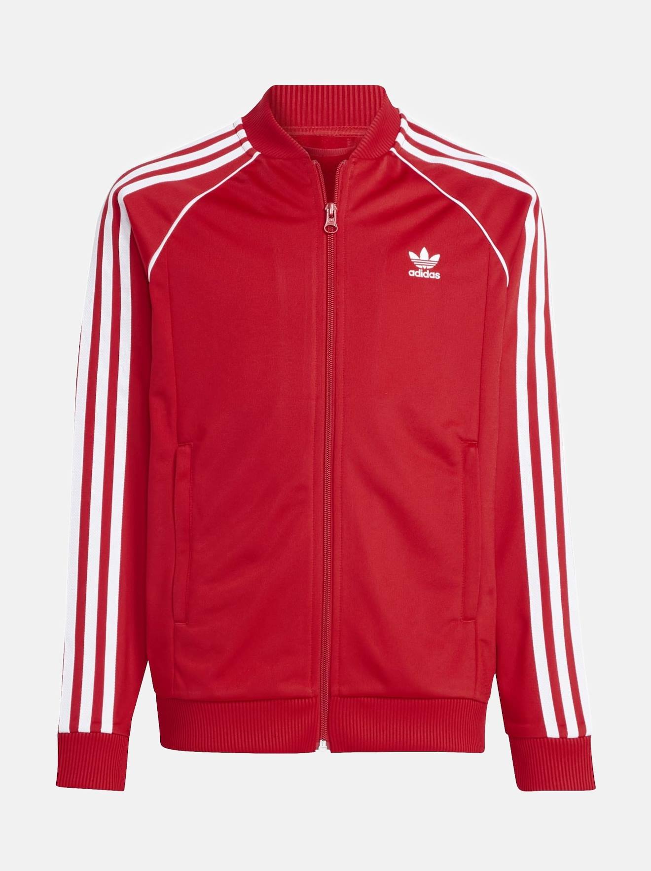 Gilet Garon Zipp Manches Longues Rouge Blanc 44$