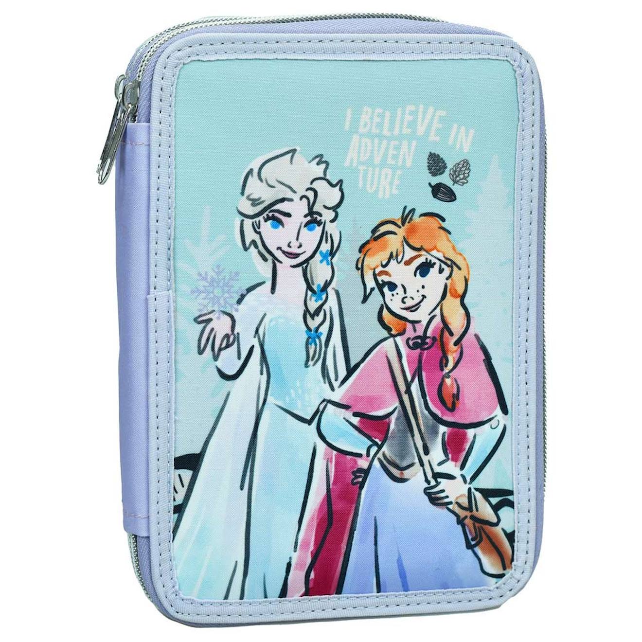 Trousse Double Compartiment En Tissu Imprim Bleu Violet Blanc 18 €