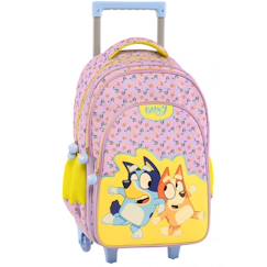 -Sac à roulettes 44 cm bluey stickers lot de 2 – 2 compartiments