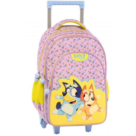Garçon-Accessoires-Cartable, trousse-Sac à roulettes 44 cm bluey stickers lot de 2 – 2 compartiments