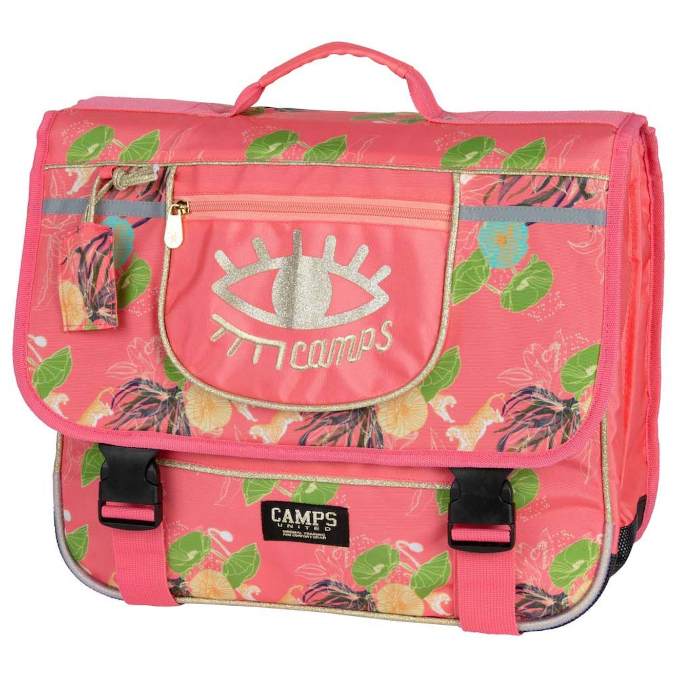 Cartable Primaire Synthétique Motif Floral Rose