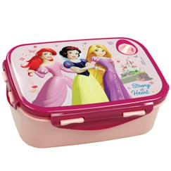 Puériculture-Boîte goûter princesse disney en pvc 17 cm fermeture à clips disney princess