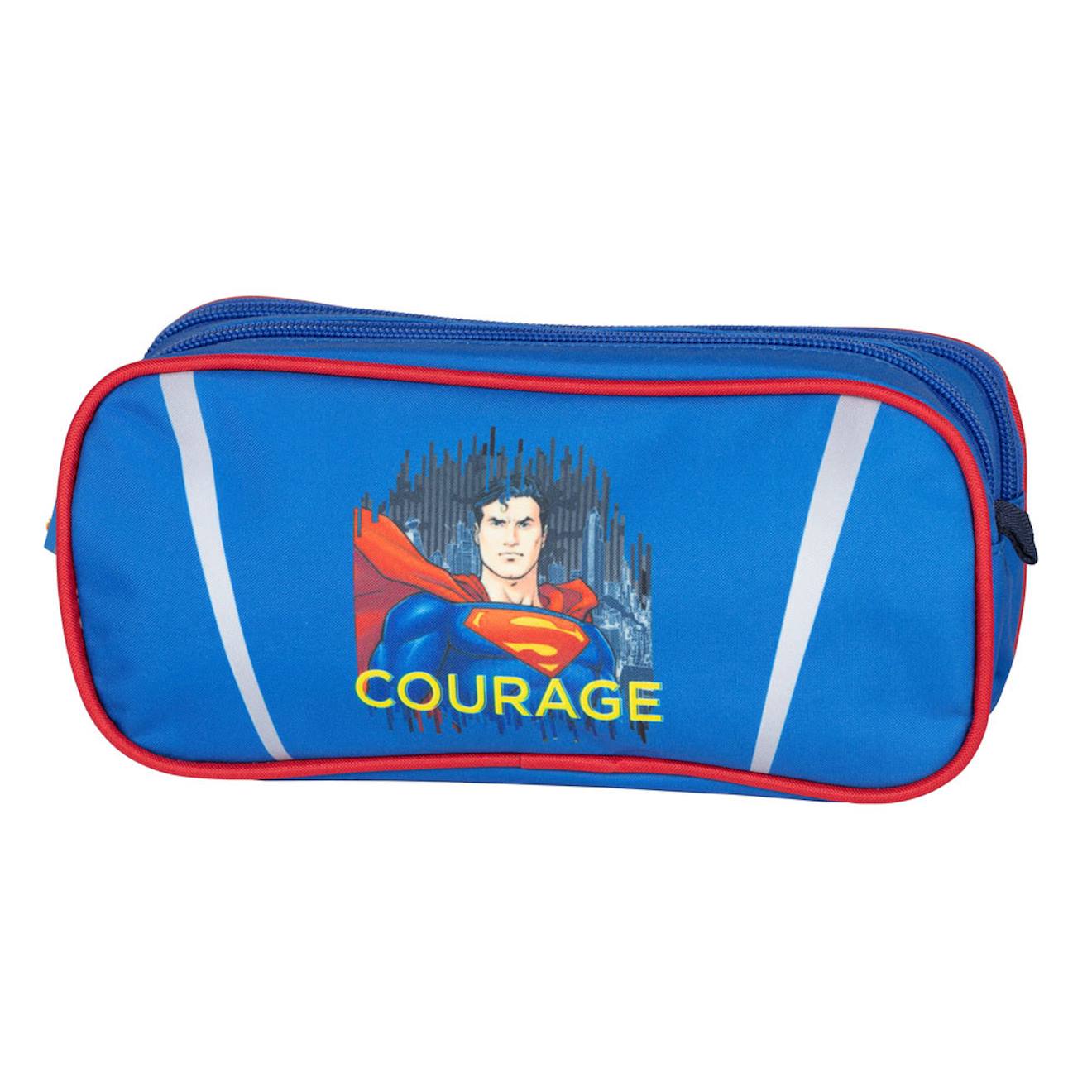 Trousse Rectangle Superman 22 Cm 2 Compartiments Fermeture Zip Blanc 14 €