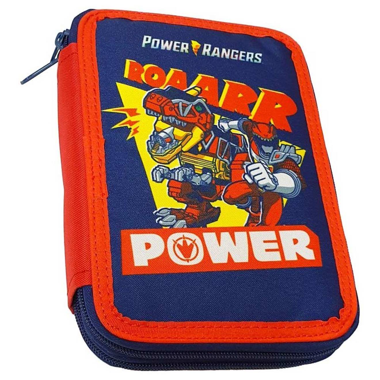 Trousse Garnie Power Rangers Illustration Officielle Noir / Rouge / Jaune
