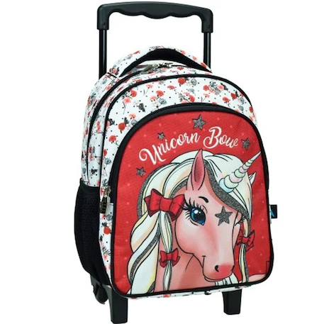 Fille-Sac à dos à roulettes licorne love 31 cm - grm - trolley maternelle