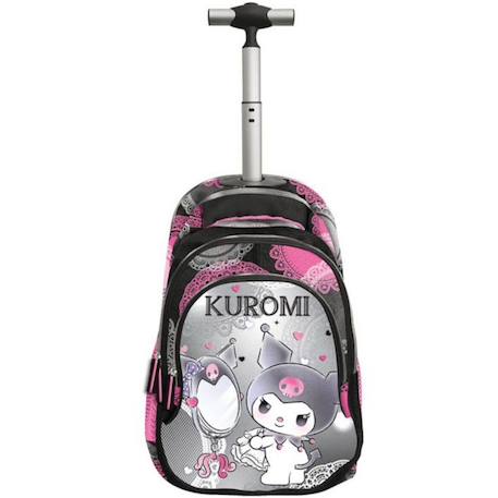 Fille-Accessoires-Fourniture scolaire-Sac à dos à roulettes kuromi 44 cm à poches zippées
