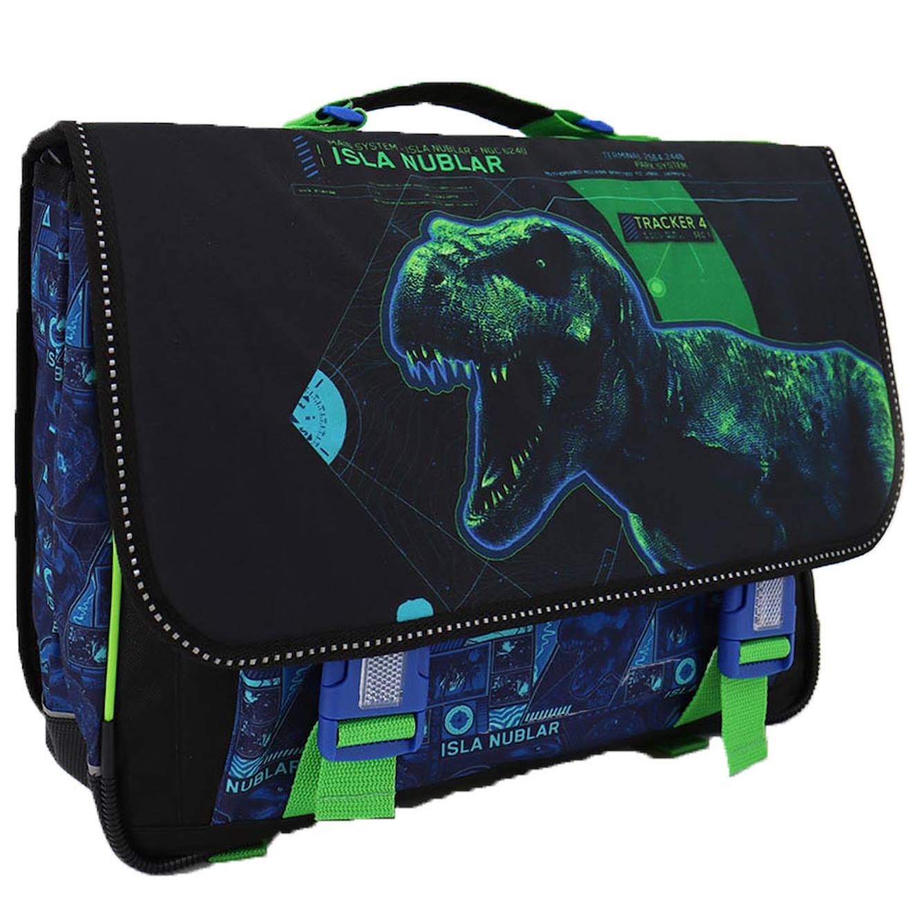 Cartable Enfant Jurassic World Imprim Dinosaure Trex 41 Cm Noir Vert Bleu 39 €