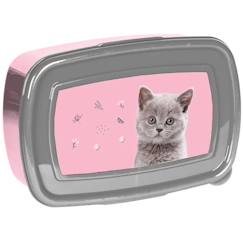 Puériculture-Boîte à goûter nasa chat en pvc 18 x 11 x 6 cm avec panneau