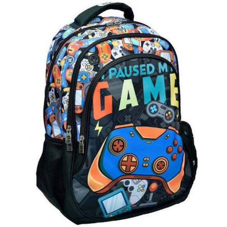 Garçon-Accessoires-Cartable, trousse-Sac à dos scolaire motif gaming en tissu synthétique imperméable 43 cm