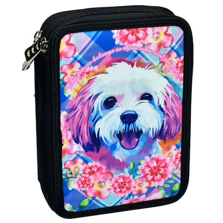 Trousse garnie double compartiment chien 20 cm  - vertbaudet enfant