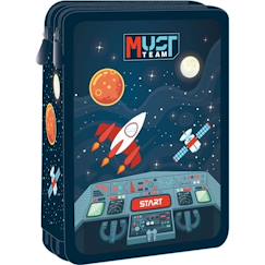 Trousse à fermeture zippée 2 compartiments espace 21 cm  - vertbaudet enfant