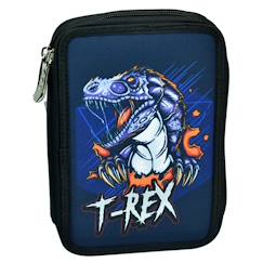 Trousse double compartiment remplie t-rex bmu  - vertbaudet enfant