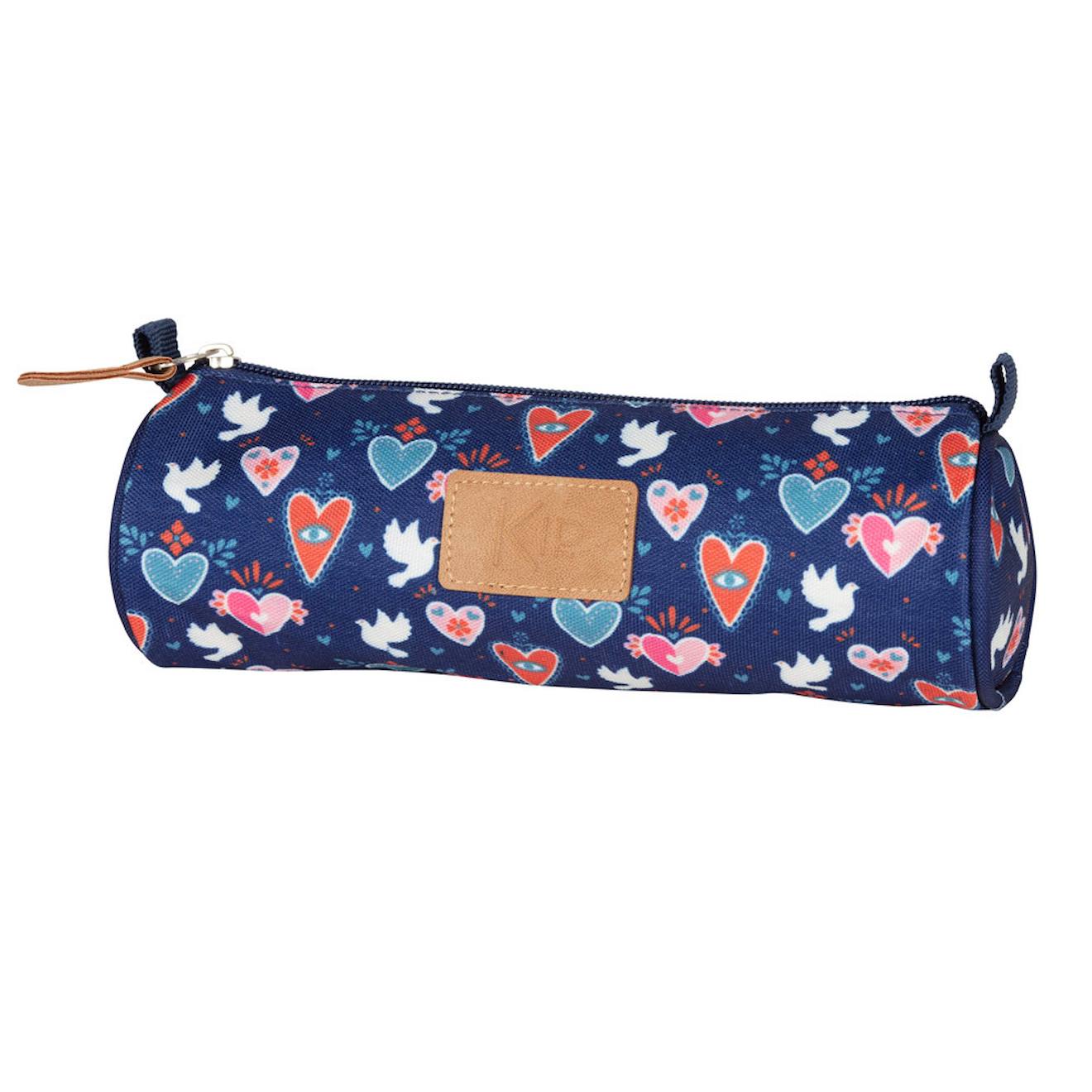 Trousse Ronde Zippe 22 Cm Forme Cylindrique Kip Inspiration Marinemulticolore 11 €