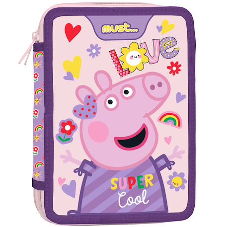 Garçon-Accessoires-Trousse double compartiment imprimé tissu peppa pig super cool