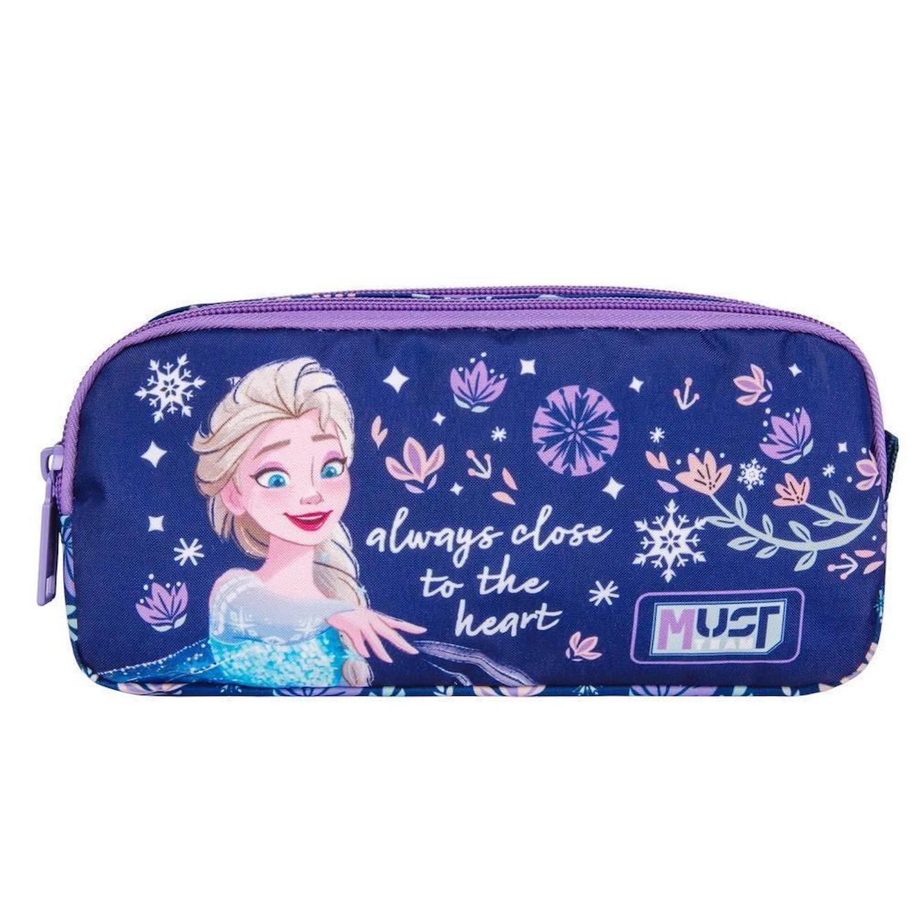 Trousse La Reine Des Neiges Rectangulaire 2 Compartiments Zipps 21 Cm Bleu Violet Clair Gris 14 €