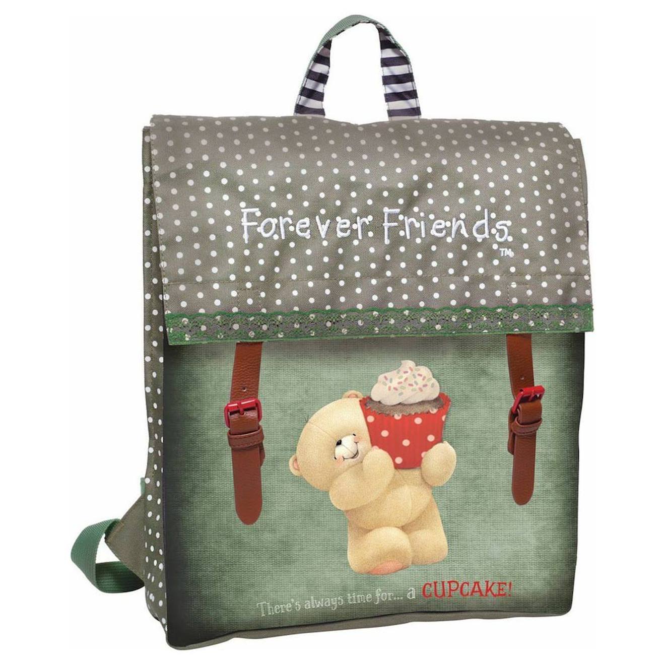 Sac Dos Aspect Toile Pois Forever Friends Cupcake 37 Cm Gris Vert Blanc 21 €