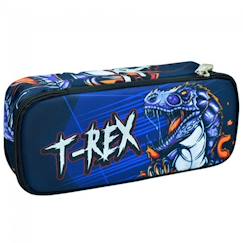 Jouet-Trousse double zip t?rex en tissu bmu