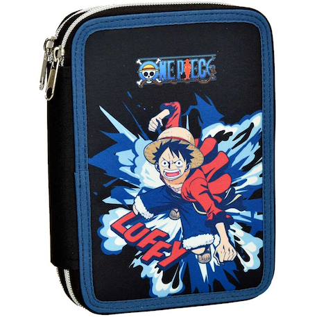 Garçon-Trousse garnie double compartiment one piece luffy 18 cm