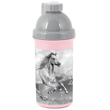 Garçon-Accessoires-Fourniture scolaire-Gourde-Gourde enfant en plastique motif cheval et – 18 cm