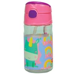Puériculture-Repas-Vaisselle, coffret repas-Bouteille d eau enfant licorne 350 ml en pvc 22 x 7 cm