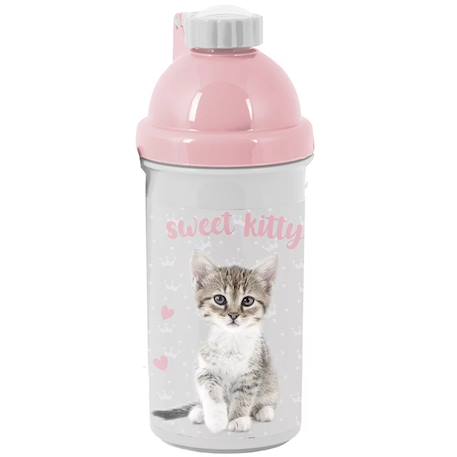 Fille-Gourde enfant en plastique motif chat sweet kitty – 18 cm