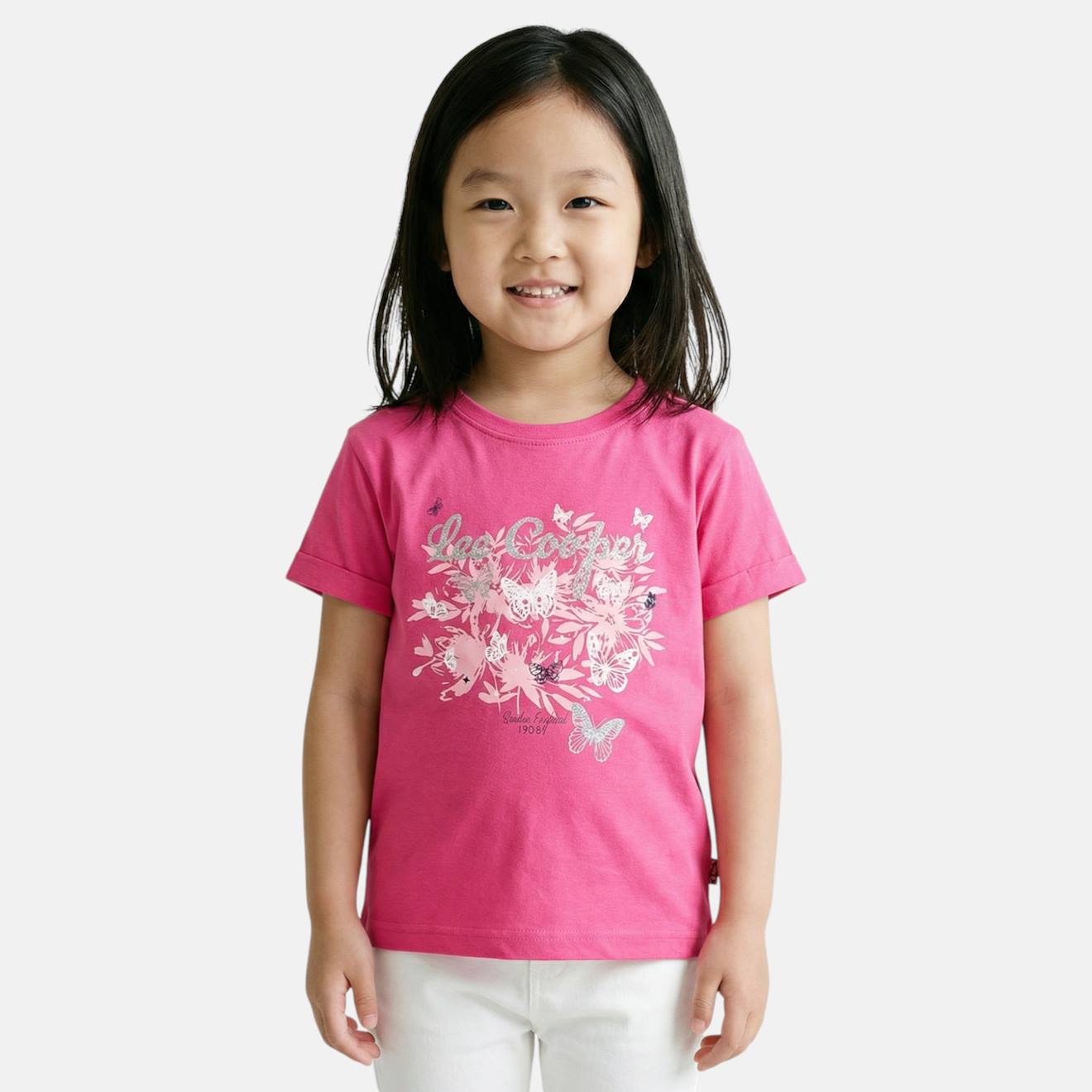 T Shirt Fille Manches Courtes Fushia 8$