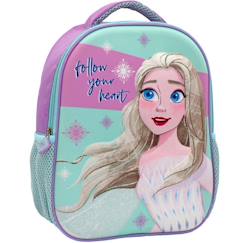 Sac à dos maternelle synthétique imprimé la reine des neiges elsa  - vertbaudet enfant