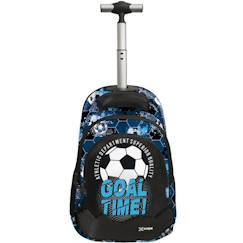 -Sac à roulettes cmp motif football goal time 2 compartiments