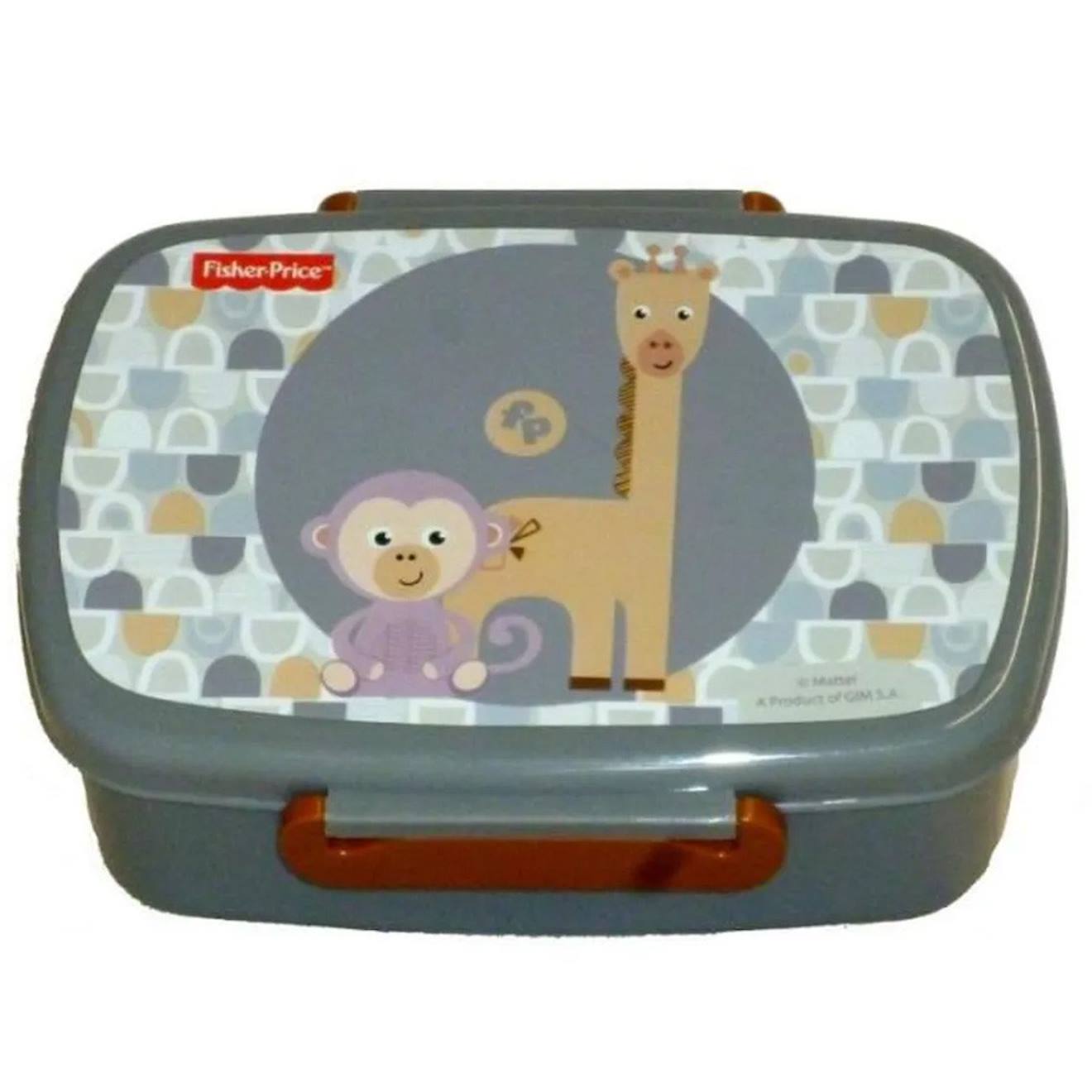 Boîte À Goûter Pvc Fisher-price Girafe Et Singe 17 Cm Fisher-price Rose Foncé