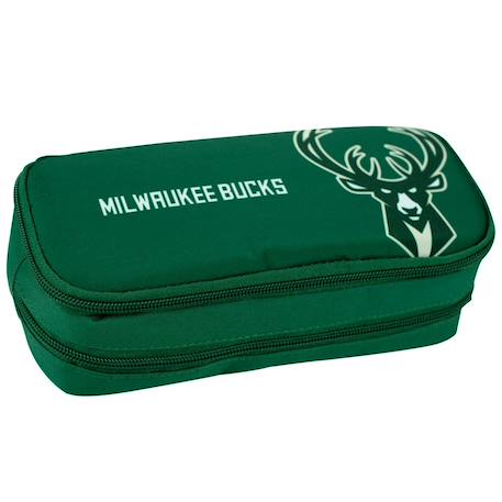 Garçon-Accessoires-Cartable, trousse-Trousse zippée milwaukee bucks nba – 23 cm – 2 compartiments