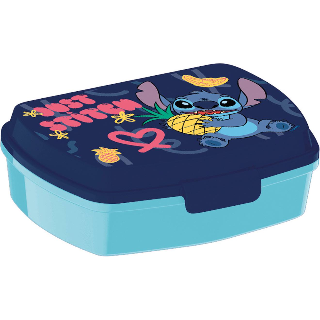 Boîte À Goûter À Charnière Lilo Et Stitch En Pvc - 17 Cm Bleu / Bleu / Ciel / Bleu