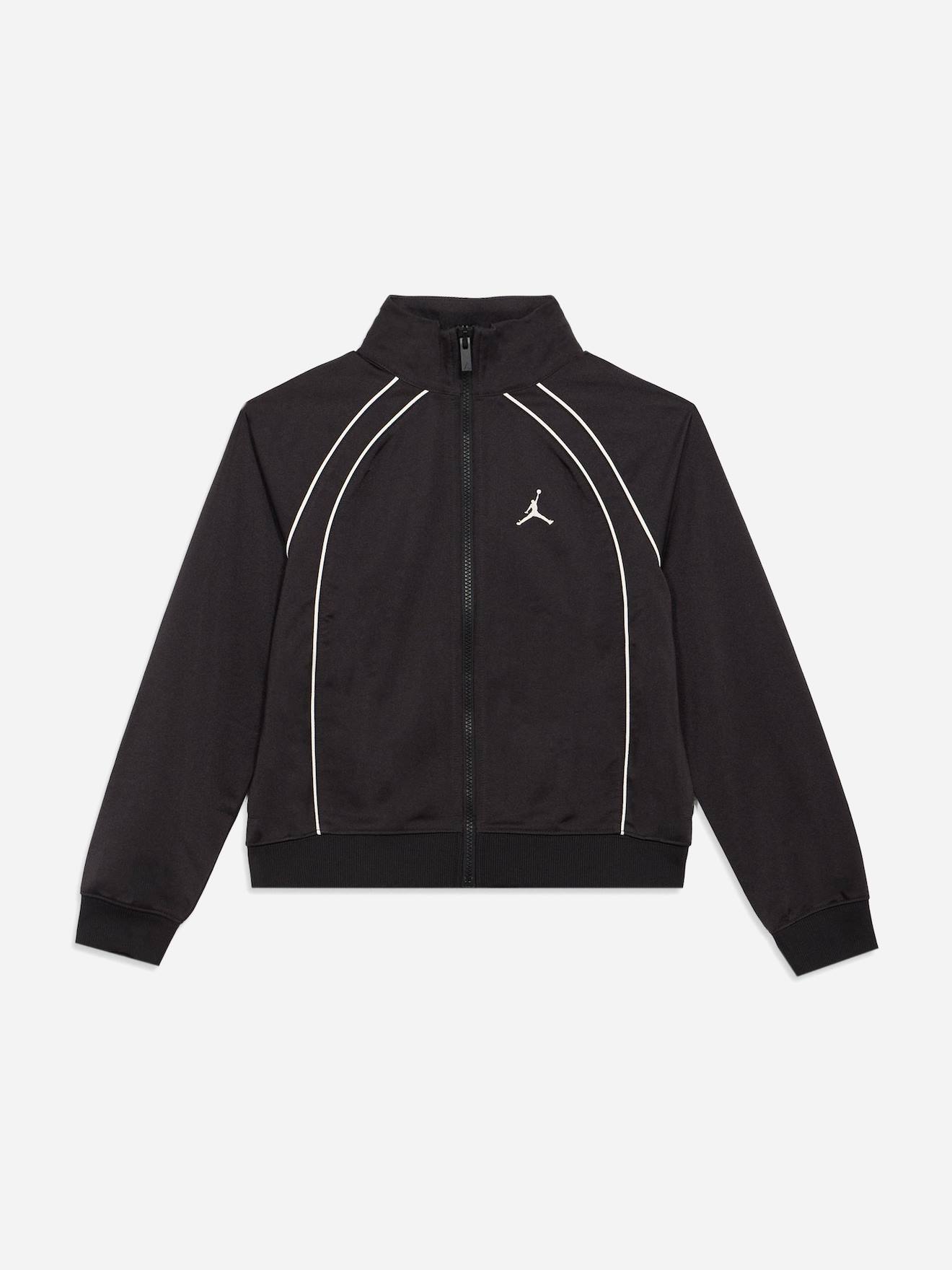 Veste Fille Zippé Col Montant Noir