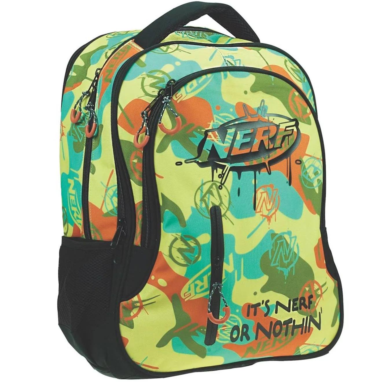 Sac À Dos Nerf Camouflage 46 Cm – 2 Compartiments Zippés Multicolore