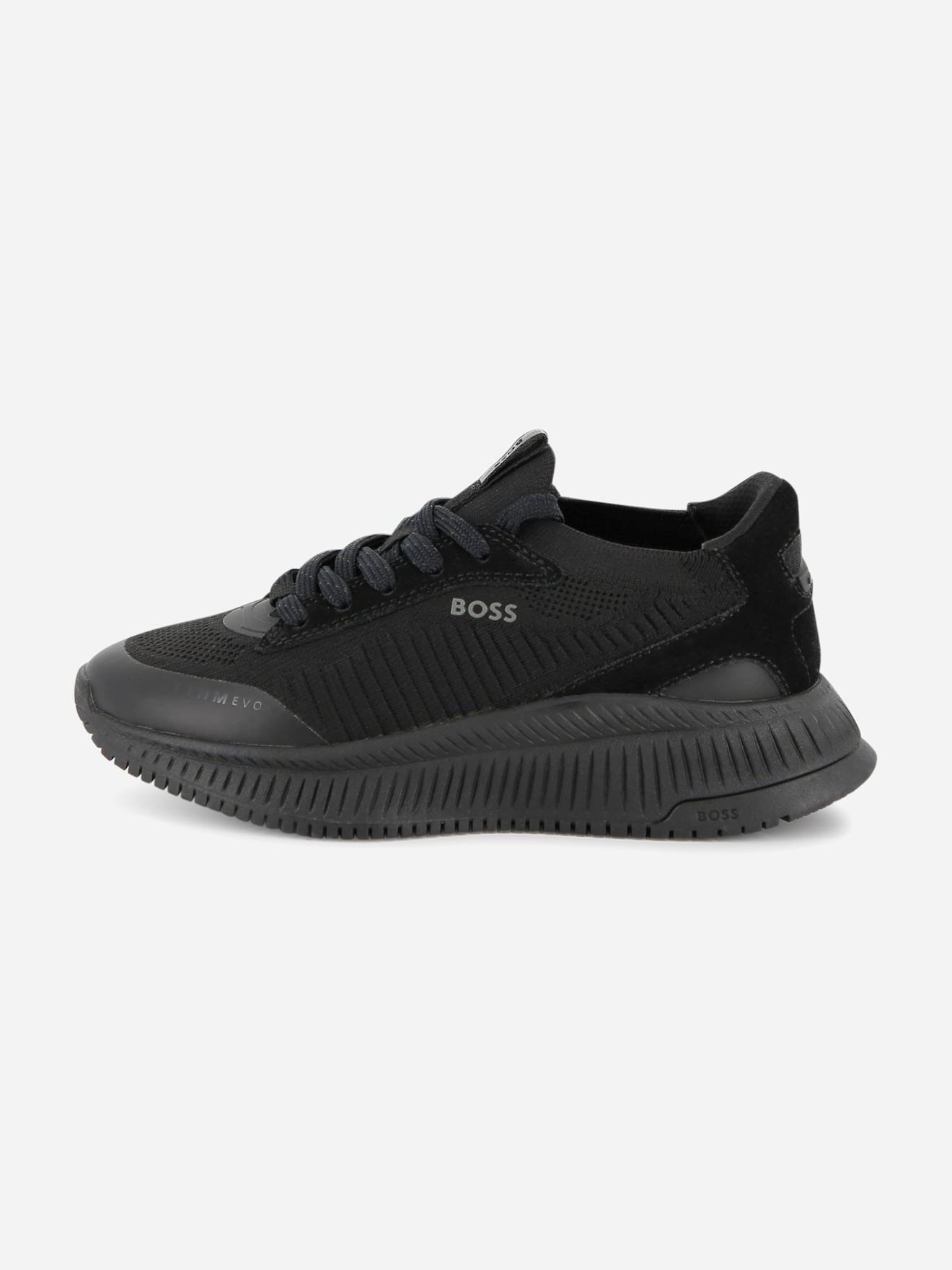 Basket Garçon A Lacets Noir