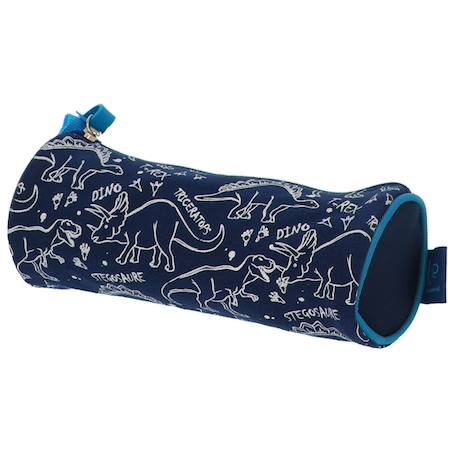 Garçon-Accessoires-Trousse ronde tissu motifs dinosaures