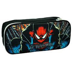 Jouet-Trousse spiderman motif shadow en textile double zip