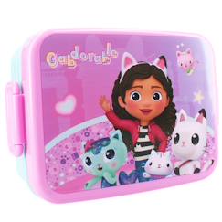 Puériculture-Repas-Vaisselle, coffret repas-Boîte à goûter gabby et la maison magique en pvc – 16 x 13 x 5 cm