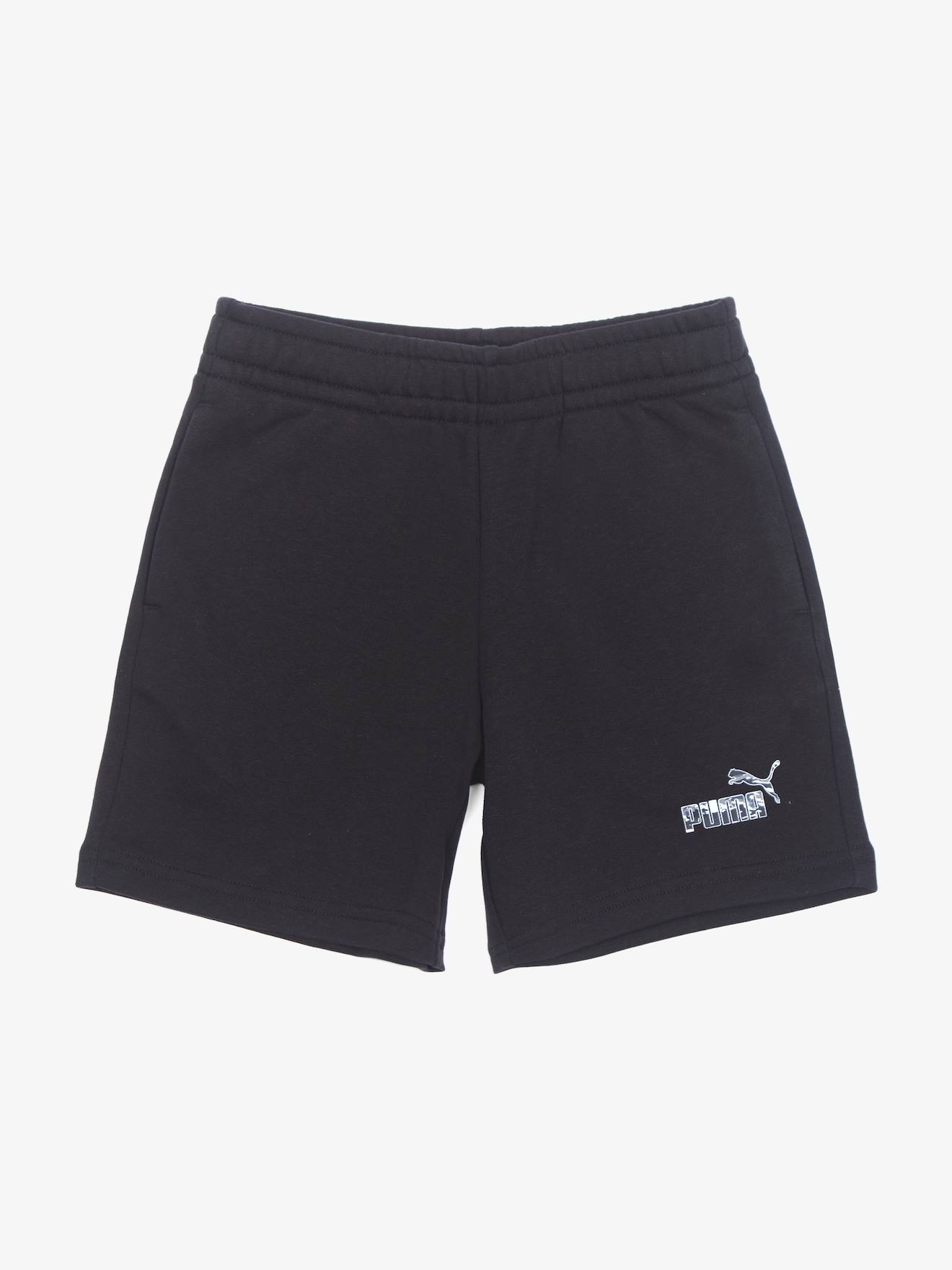 Short Garçon Taille Élastique Noir