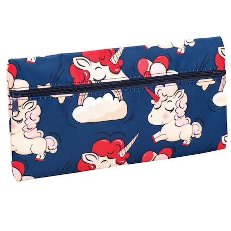 Garçon-Accessoires-Trousse rectangulaire licorne 1 compartiment zippé 22 cm