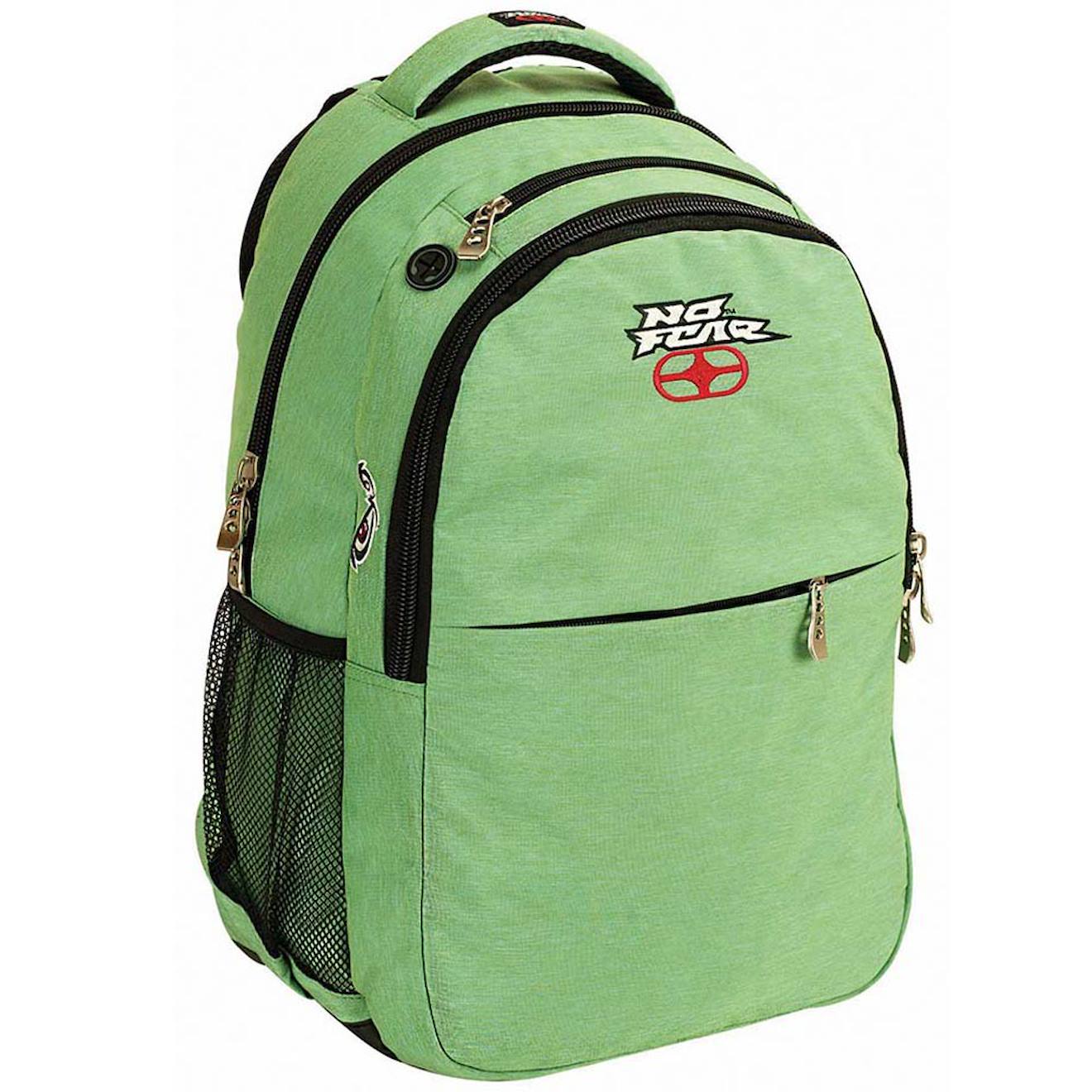 Sac Dos 48 Cm 2 Compartiments Avec Poches Zippes Vert Clair 34 €