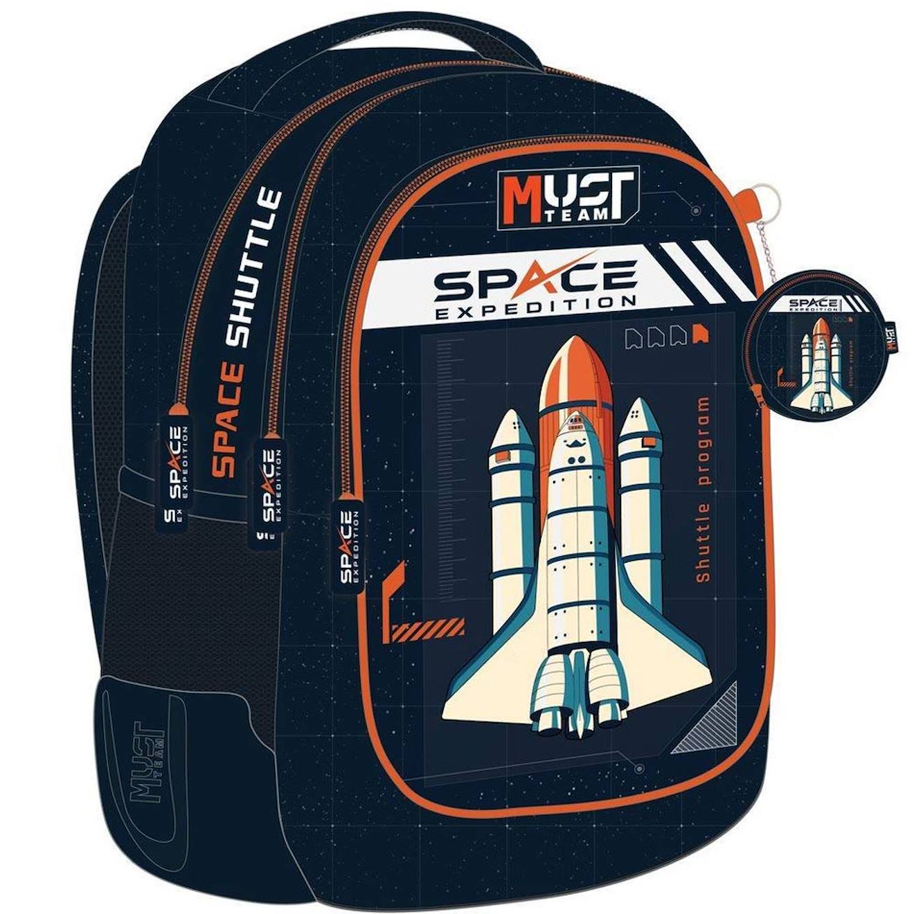 Sac À Dos Must Space Expedition 43 Cm – 2 Compartiments Zippés Must Blanc / Bleu / Ciel / Blanc