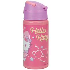 Puériculture-Repas-Vaisselle, coffret repas-Gourde en aluminium hello kitty – bouchon à clapet 50 cl